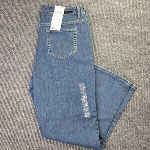 Jones New York Jeans Womens 16WP Blue Lexington Straight Secret Slimming Denim